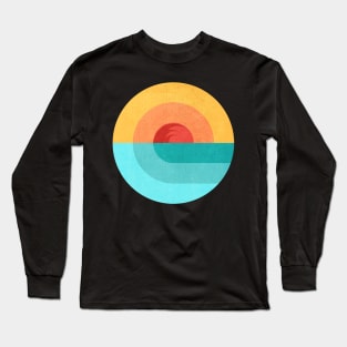 ocean sunset wave abstract Long Sleeve T-Shirt